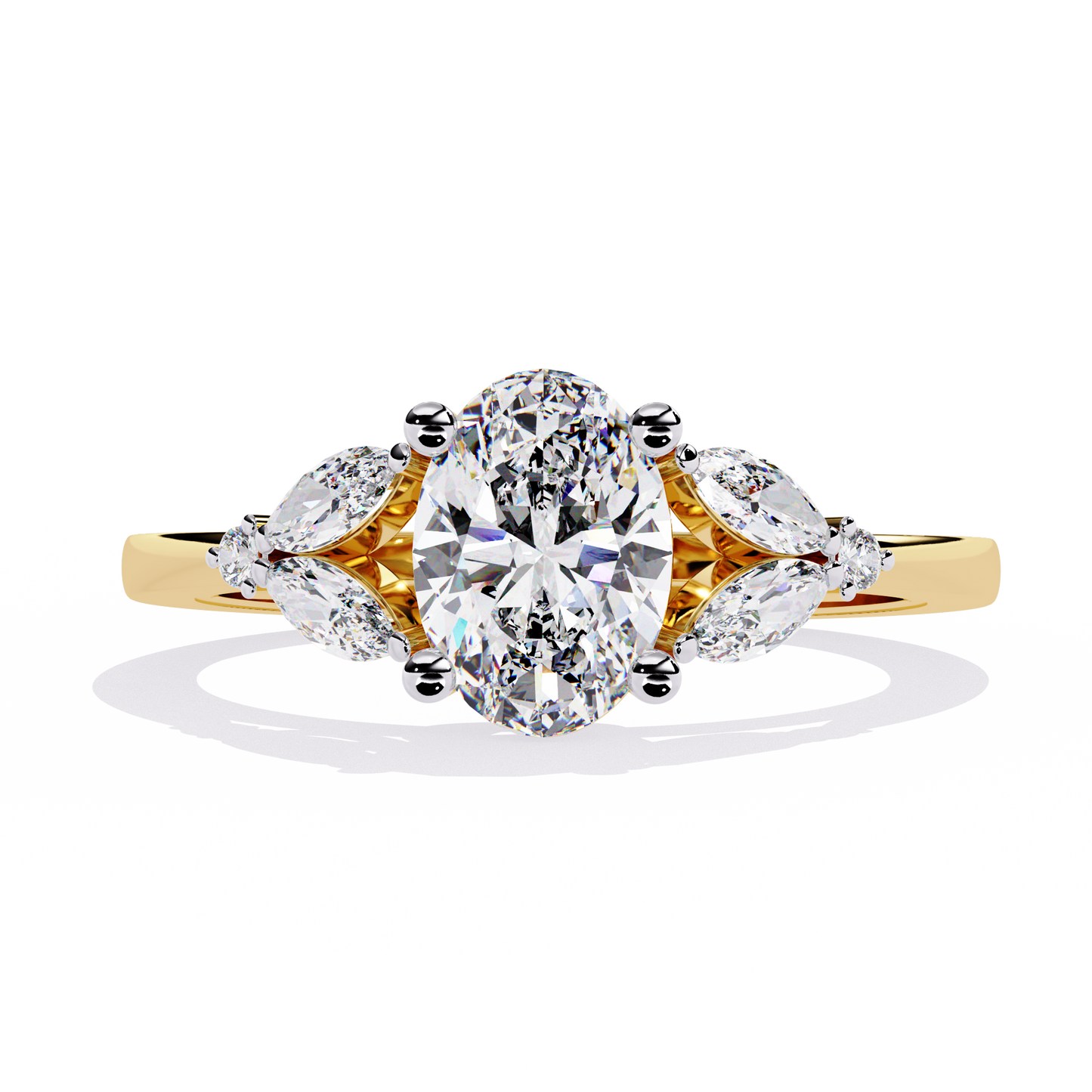 Elara Oval Bloom Diamond Ring