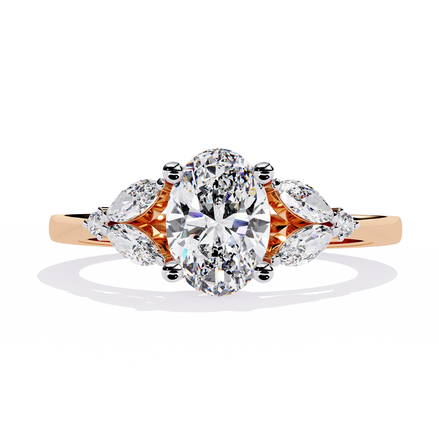 Elara Oval Bloom Diamond Ring