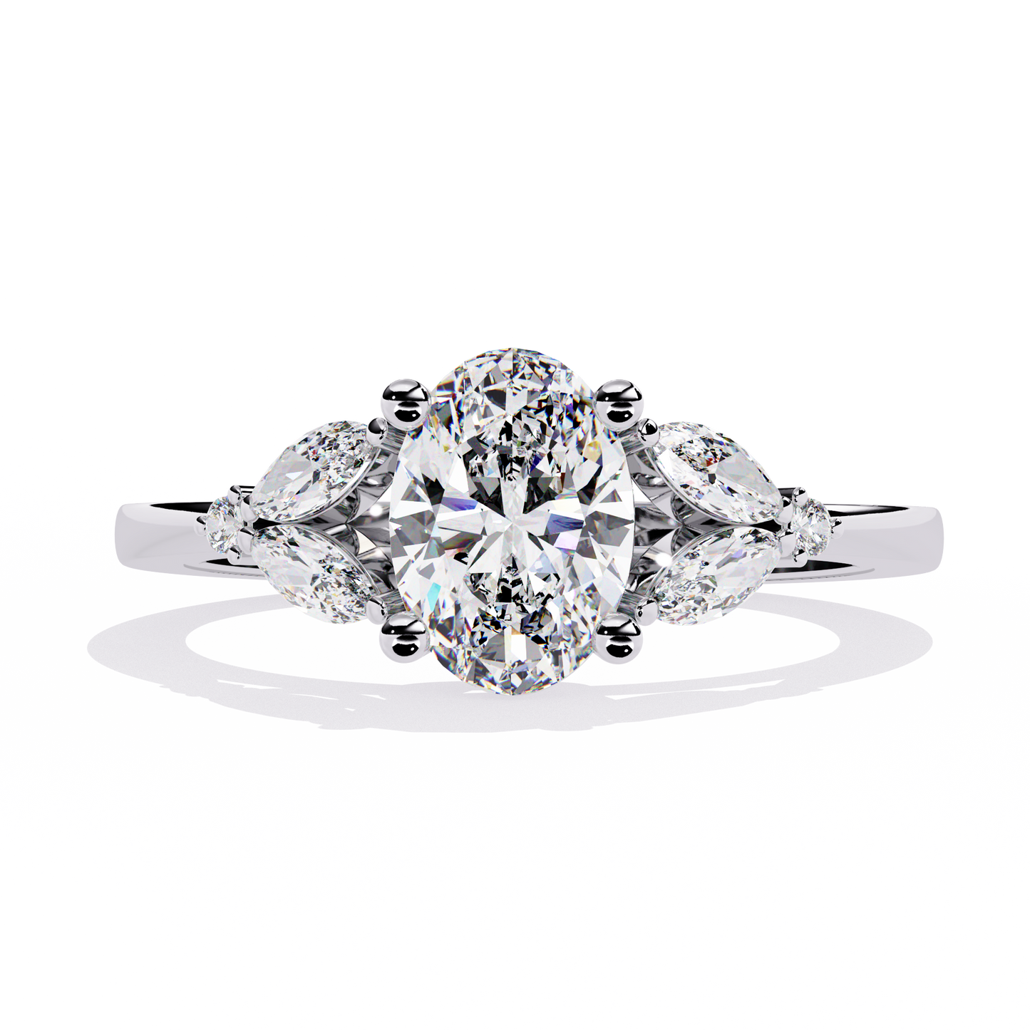 Elara Oval Bloom Diamond Ring
