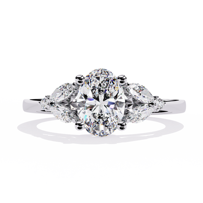 Elara Oval Bloom Diamond Ring