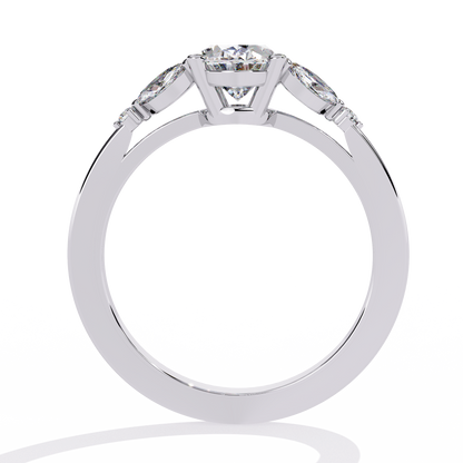 Elara Oval Bloom Diamond Ring