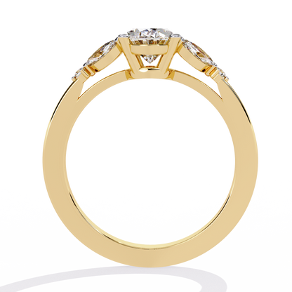 Elara Oval Bloom Diamond Ring