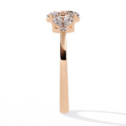 Elara Oval Bloom Diamond Ring