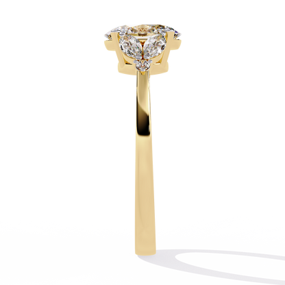 Elara Oval Bloom Diamond Ring