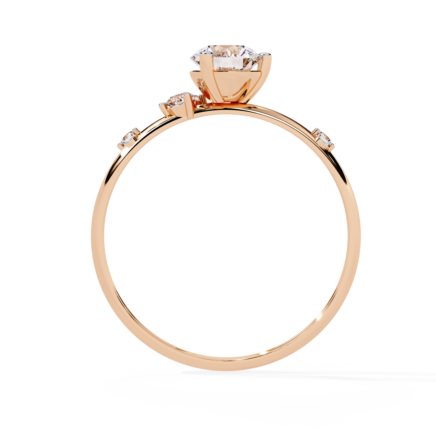Celeste Accent Solitaire Ring