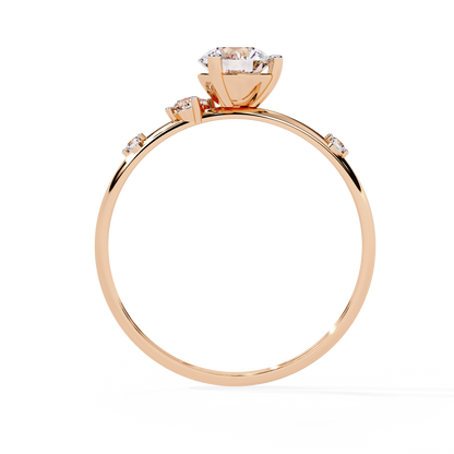 Celeste Accent Solitaire Ring
