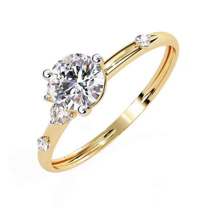 Celeste Accent Solitaire Ring