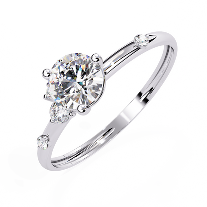 Celeste Accent Solitaire Ring
