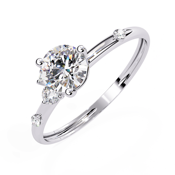 Celeste Accent Solitaire Ring