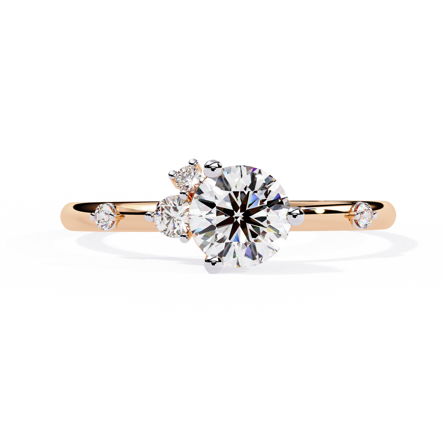 Celeste Accent Solitaire Ring