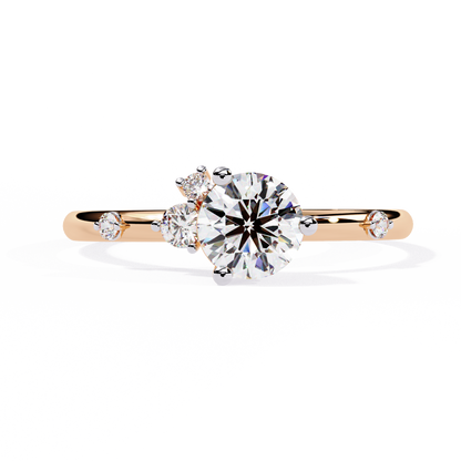 Celeste Accent Solitaire Ring