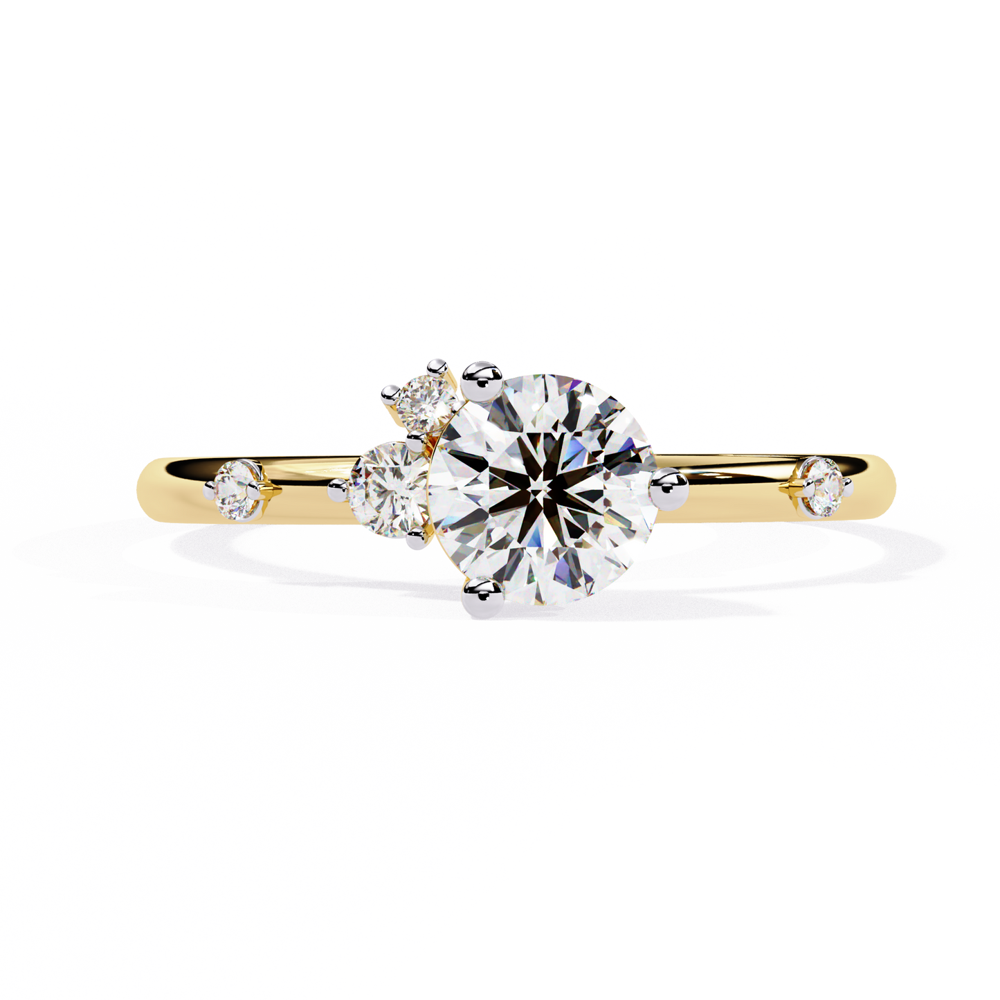 Celeste Accent Solitaire Ring