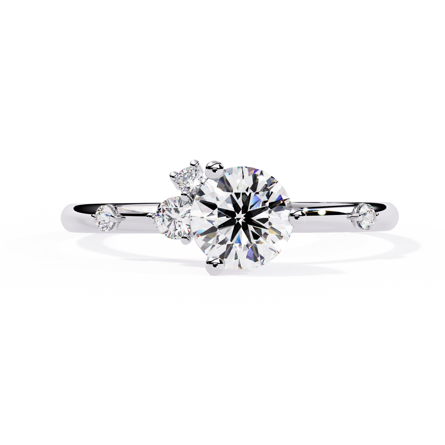 Celeste Accent Solitaire Ring