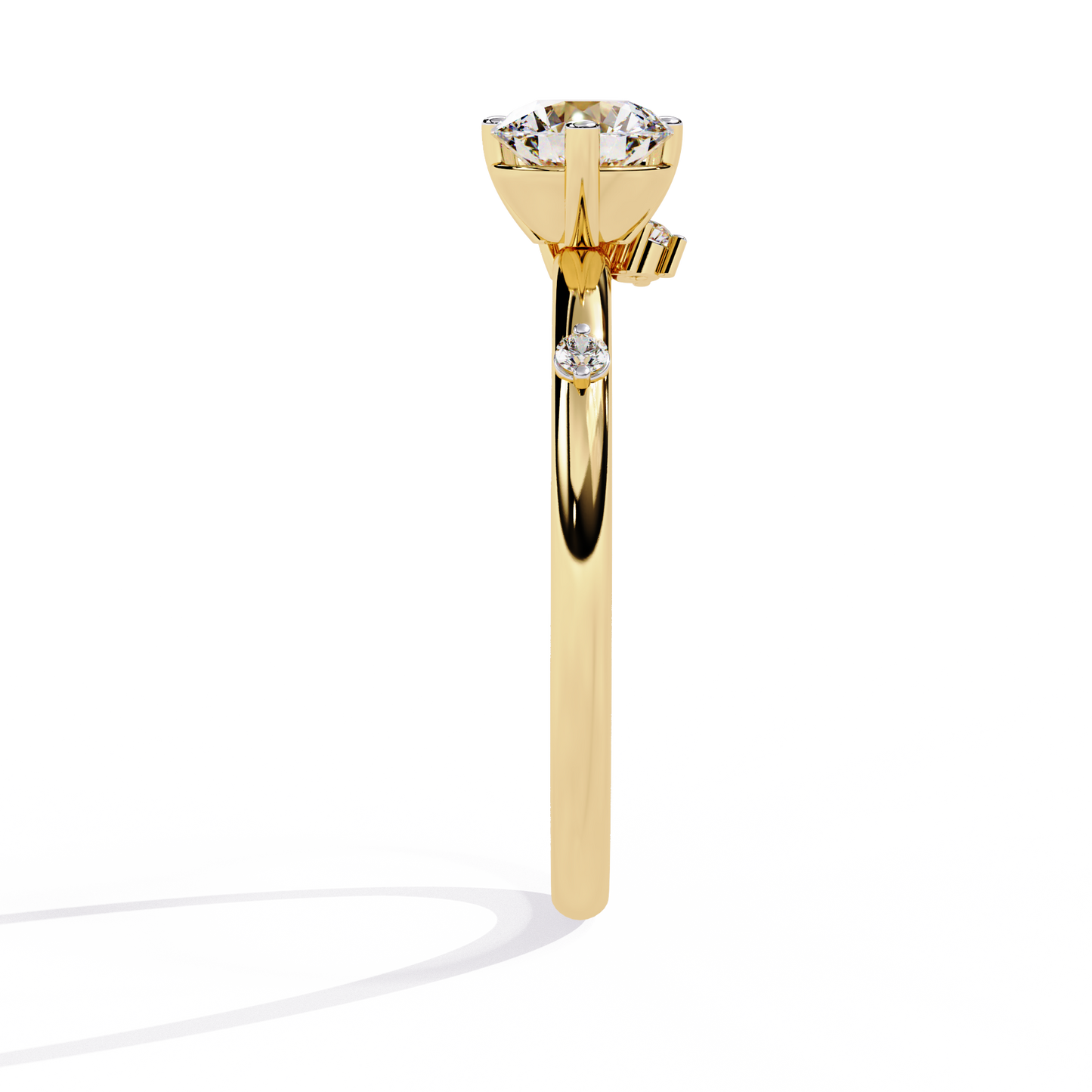 Celeste Accent Solitaire Ring