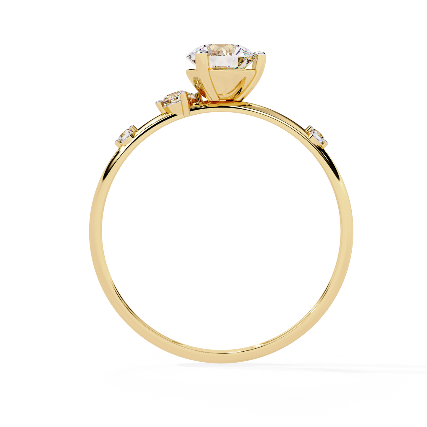 Celeste Accent Solitaire Ring