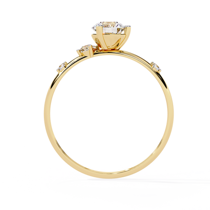 Celeste Accent Solitaire Ring