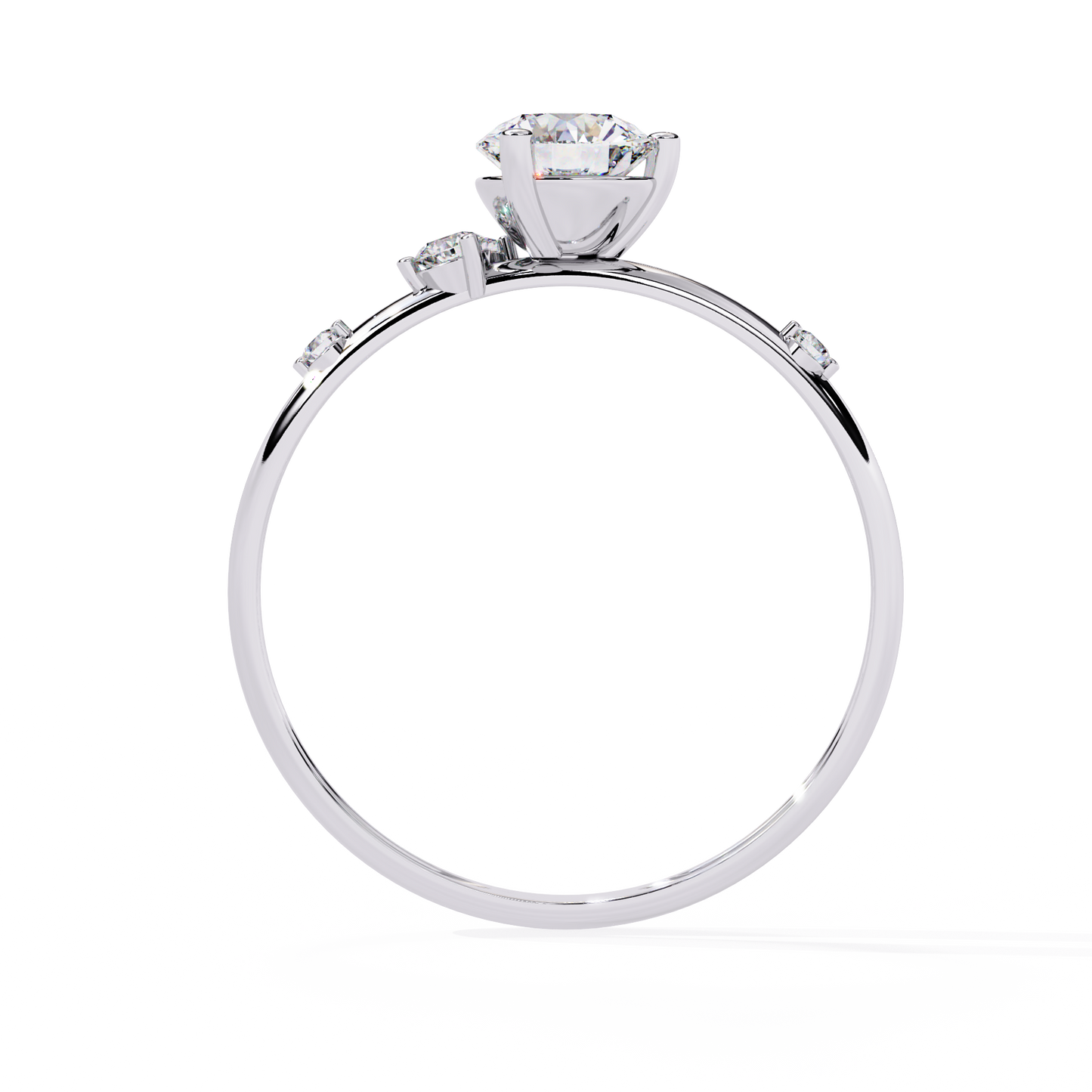Celeste Accent Solitaire Ring