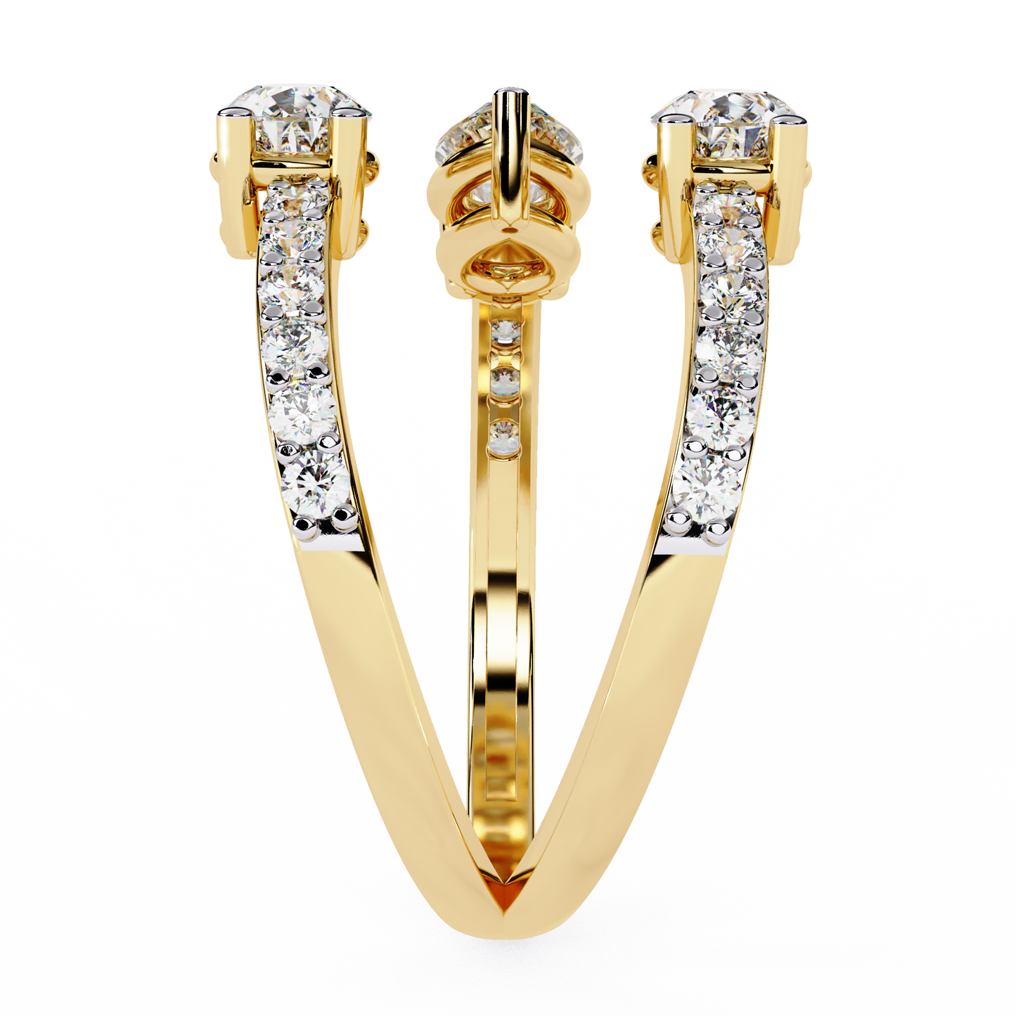 Eterna Pear Trinity Wrap Ring