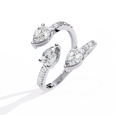 Eterna Pear Trinity Wrap Ring