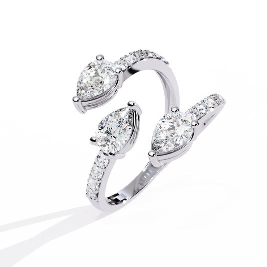 Eterna Pear Trinity Wrap Ring