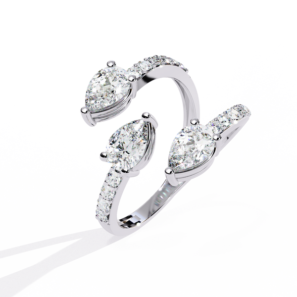 Eterna Pear Trinity Wrap Ring