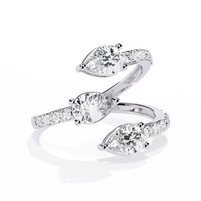 Eterna Pear Trinity Wrap Ring