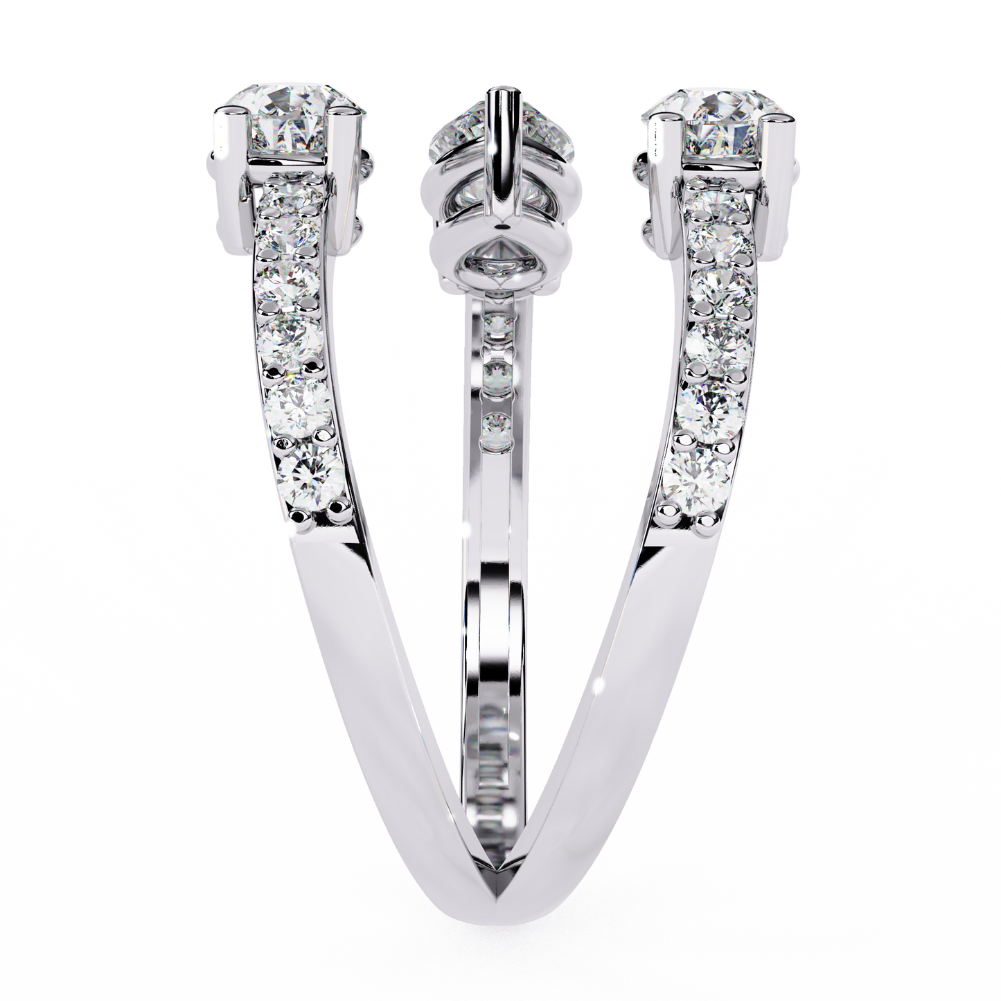 Eterna Pear Trinity Wrap Ring