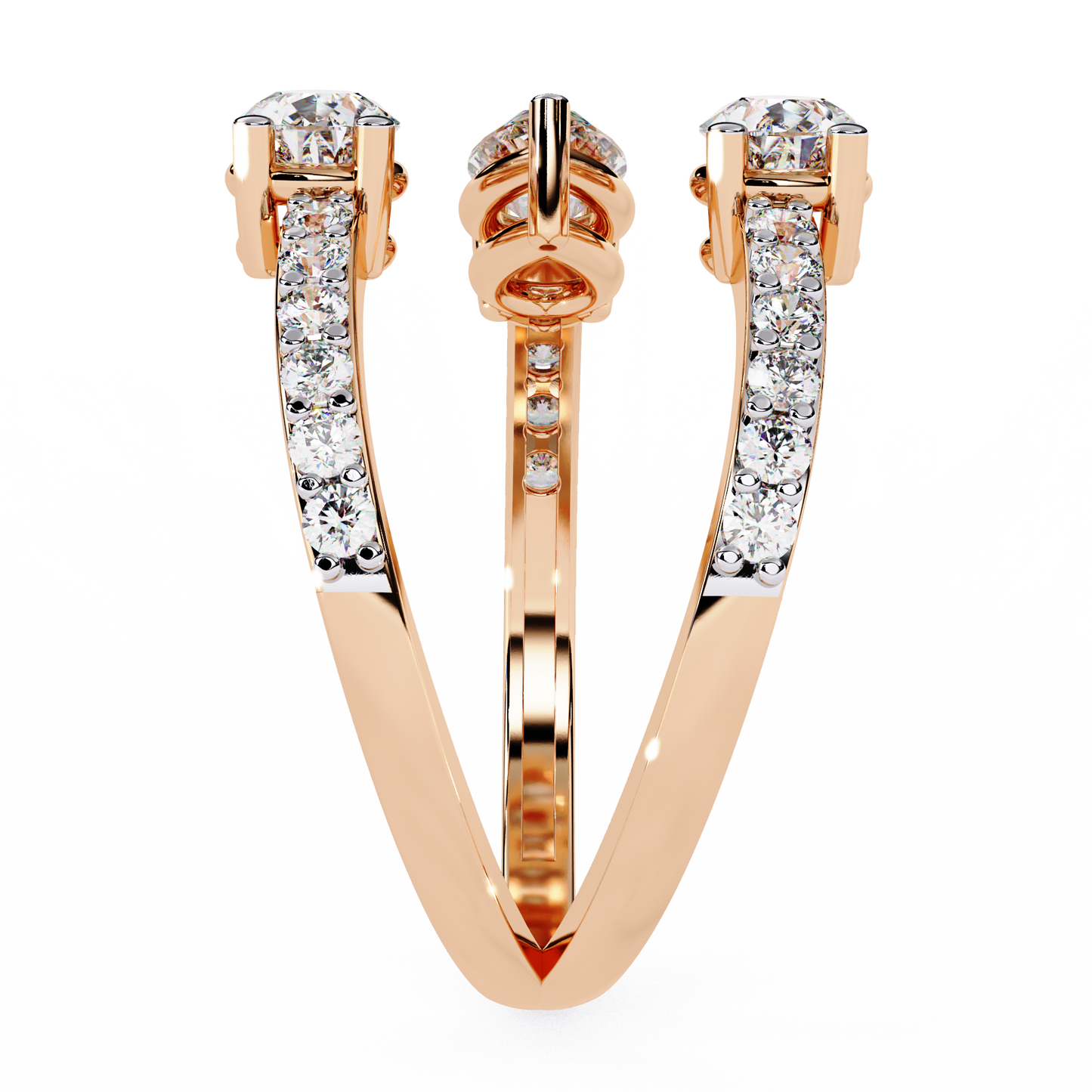 Eterna Pear Trinity Wrap Ring