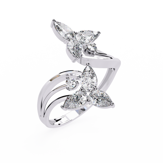 Elara Oval Bloom Diamond Ring