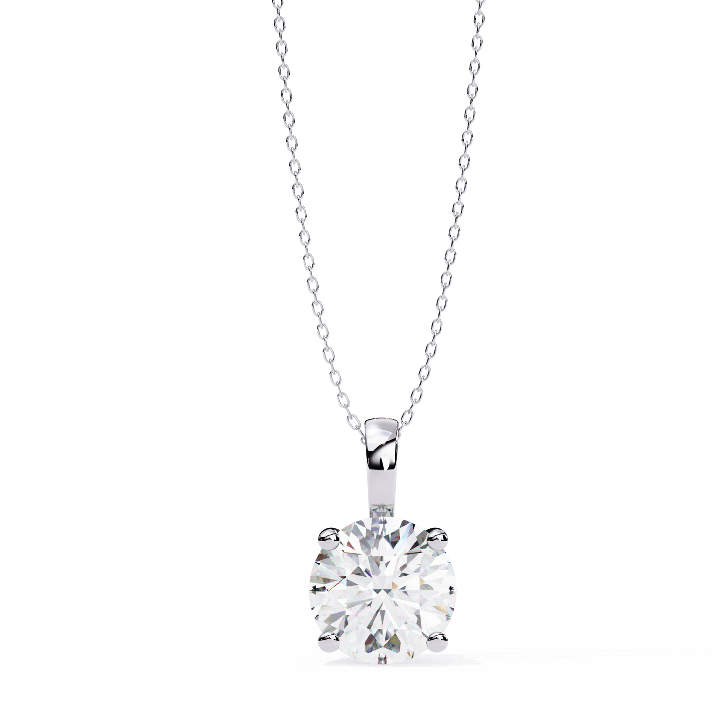 Radiant Solitaire Diamond Pendant