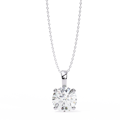 Radiant Solitaire Diamond Pendant