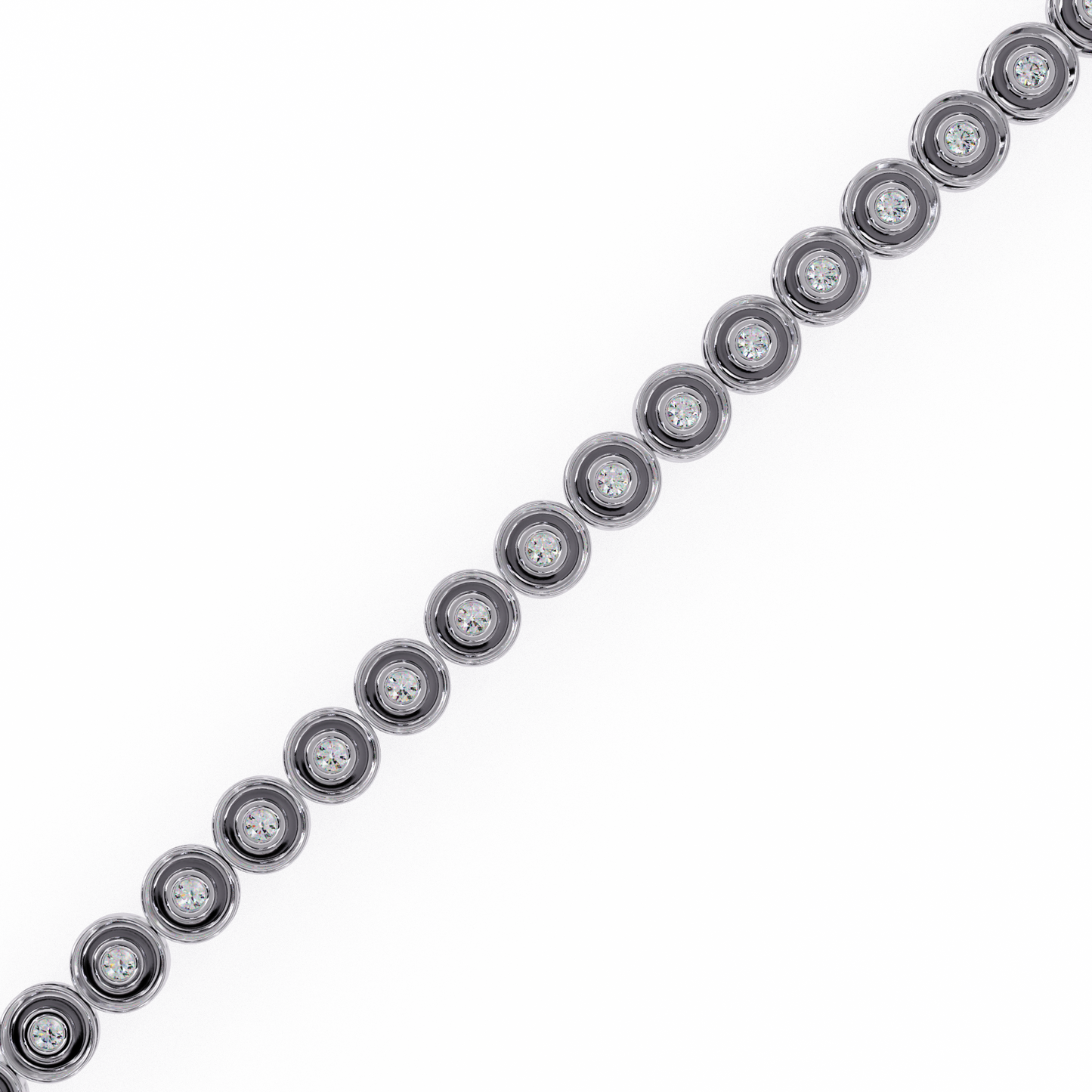 Classic Bezel-Set Diamond Tennis Bracelet