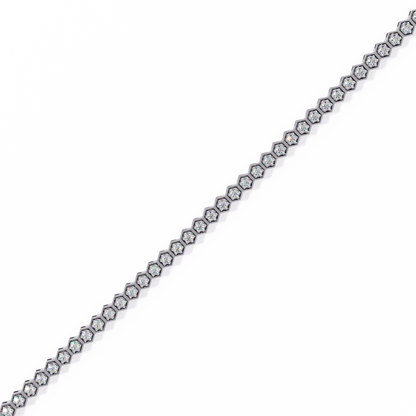 Hexa Link Diamond Tennis Bracelet