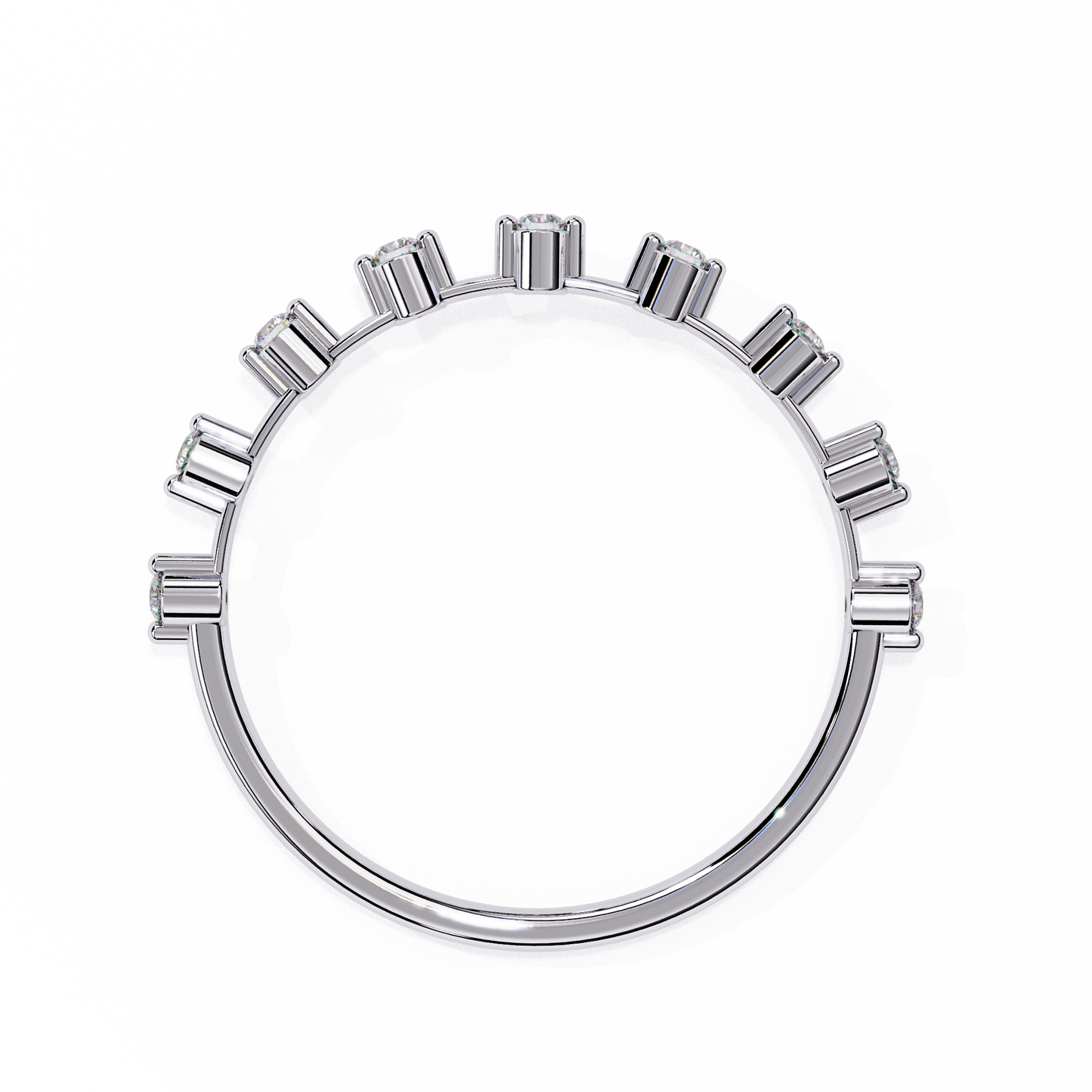Celeste Diamond Line Ring – Elegant Multi-Stone Minimal Band