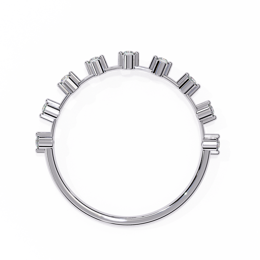 Celeste Diamond Line Ring – Elegant Multi-Stone Minimal Band