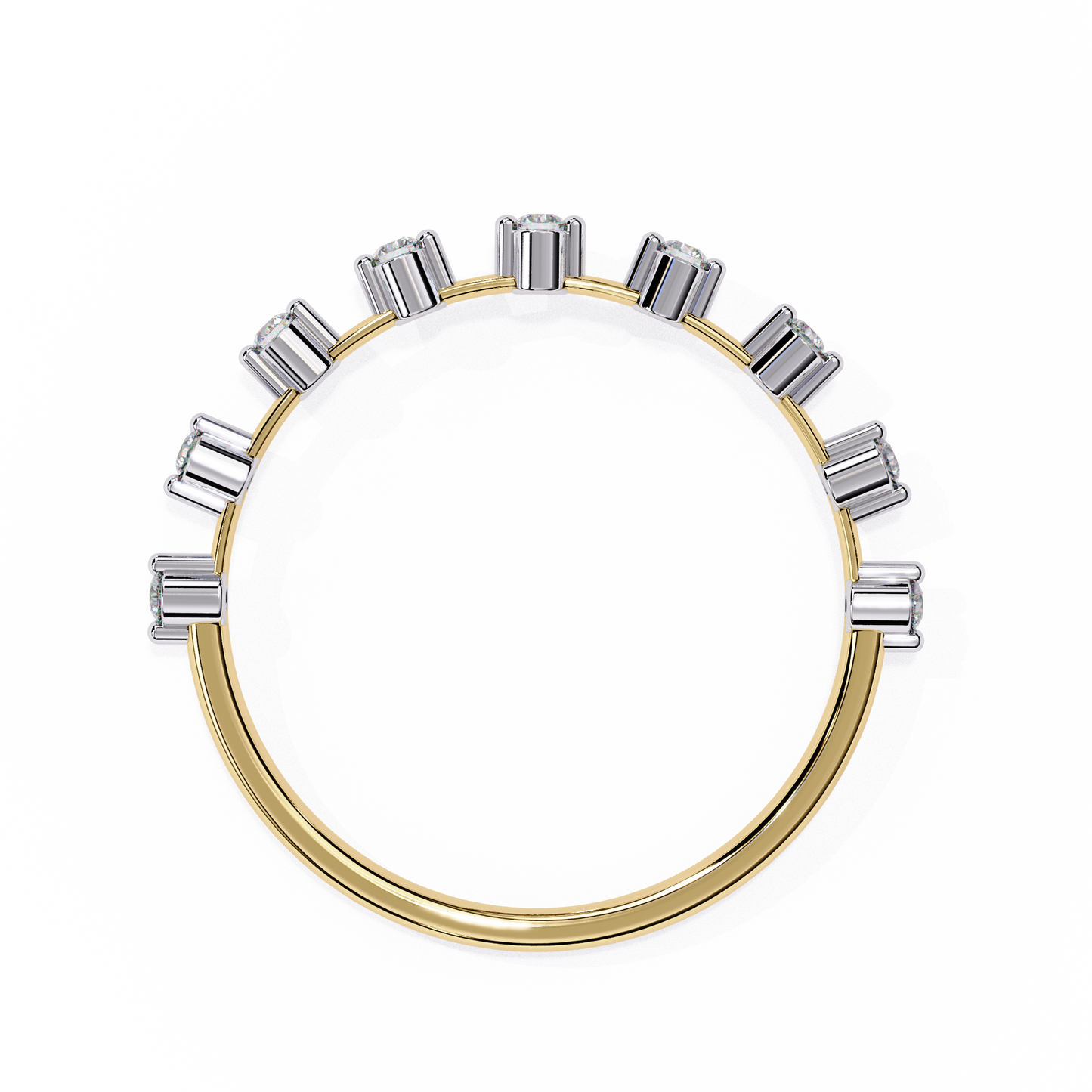 Celeste Diamond Line Ring – Elegant Multi-Stone Minimal Band