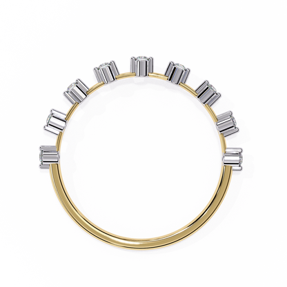 Celeste Diamond Line Ring – Elegant Multi-Stone Minimal Band