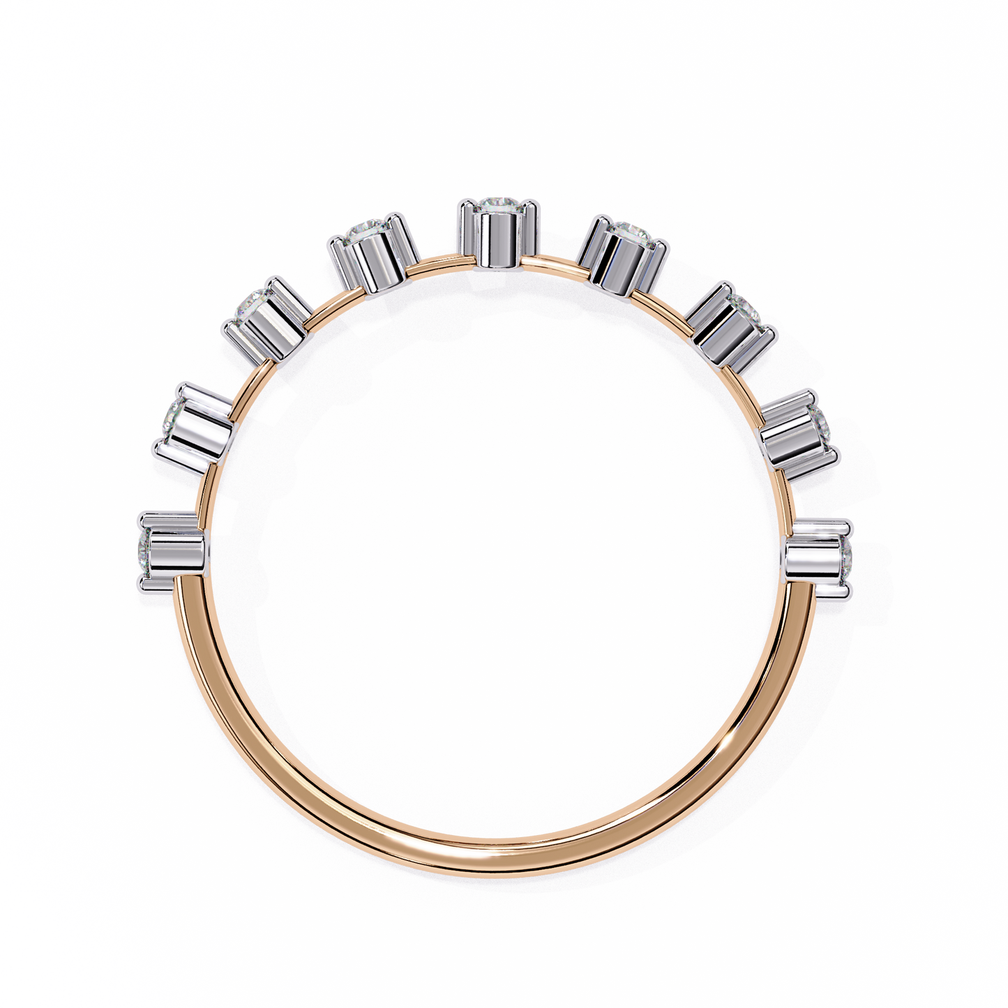 Celeste Diamond Line Ring – Elegant Multi-Stone Minimal Band