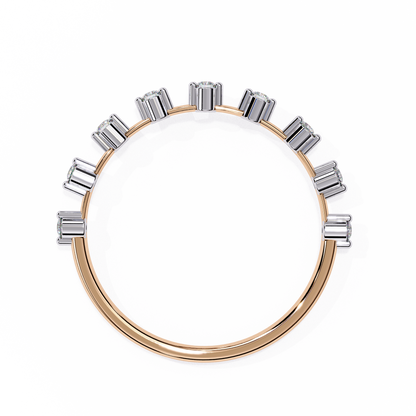 Celeste Diamond Line Ring – Elegant Multi-Stone Minimal Band