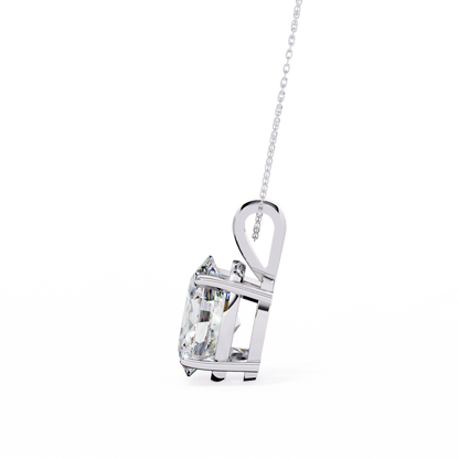 Oval Solitaire Diamond Pendant