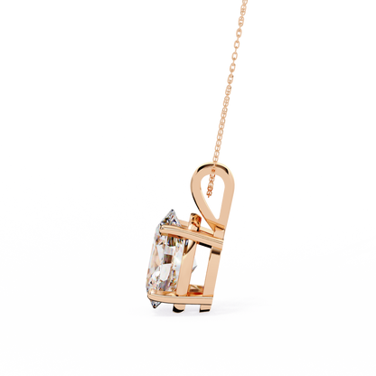 Oval Solitaire Diamond Pendant