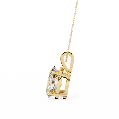 Oval Solitaire Diamond Pendant