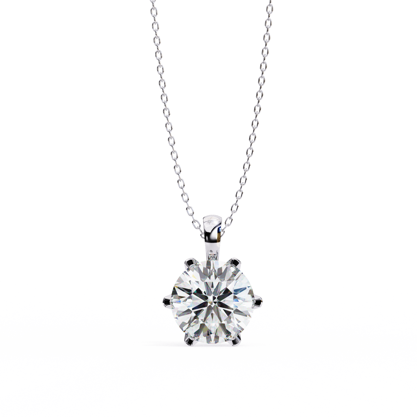 Aurora Classic Solitaire Diamond Pendant