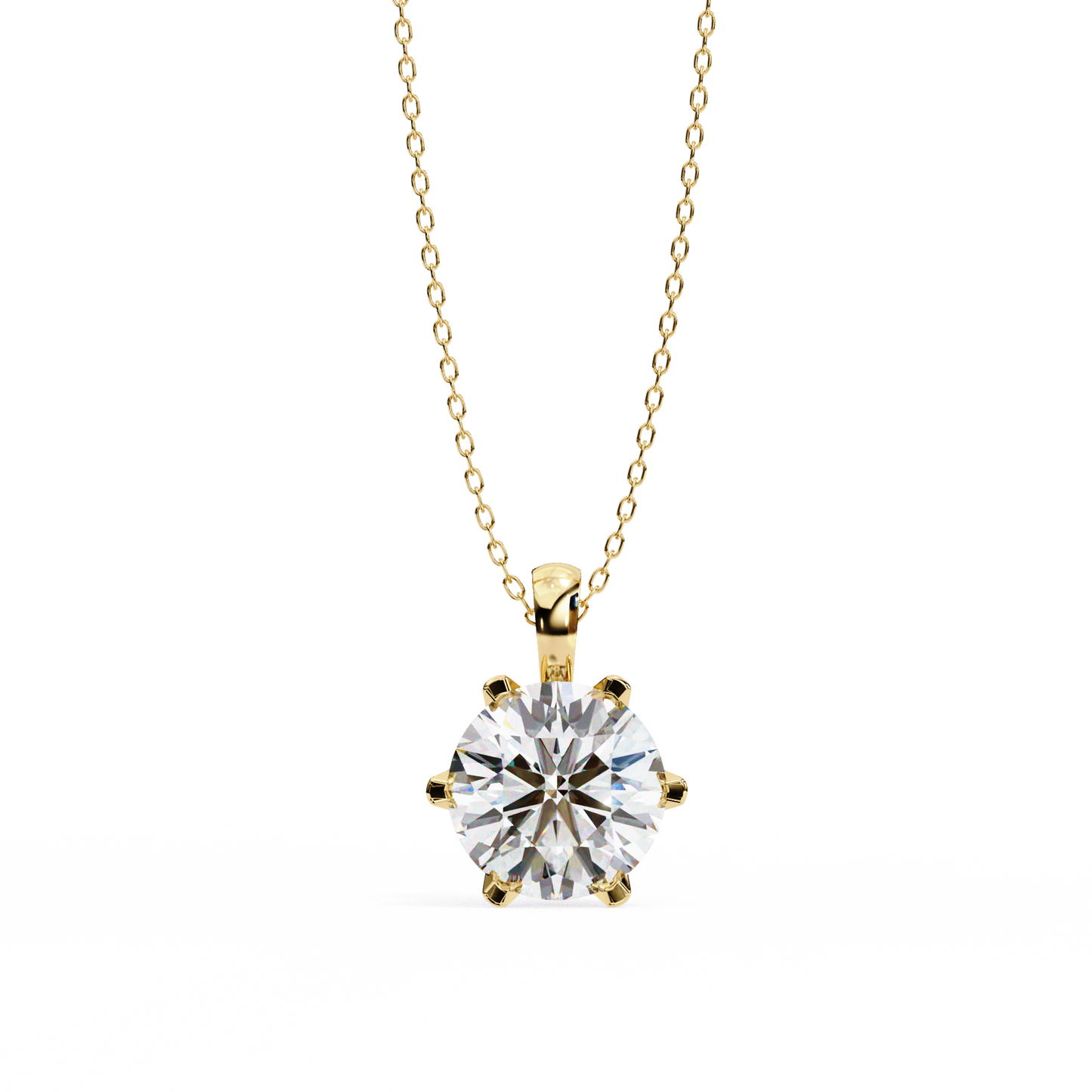Aurora Classic Solitaire Diamond Pendant