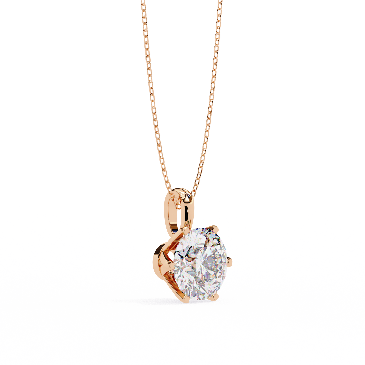Aurora Classic Solitaire Diamond Pendant