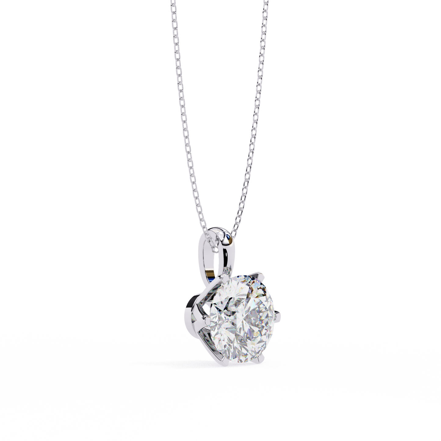 Aurora Classic Solitaire Diamond Pendant