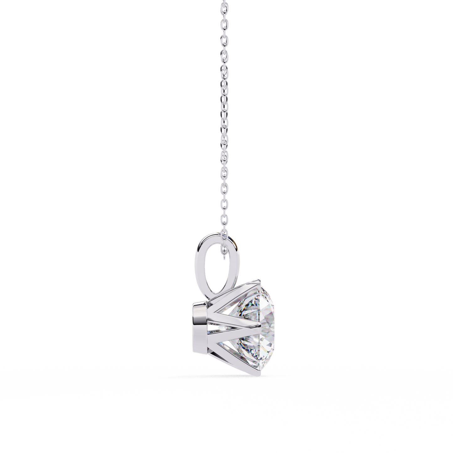 Aurora Classic Solitaire Diamond Pendant