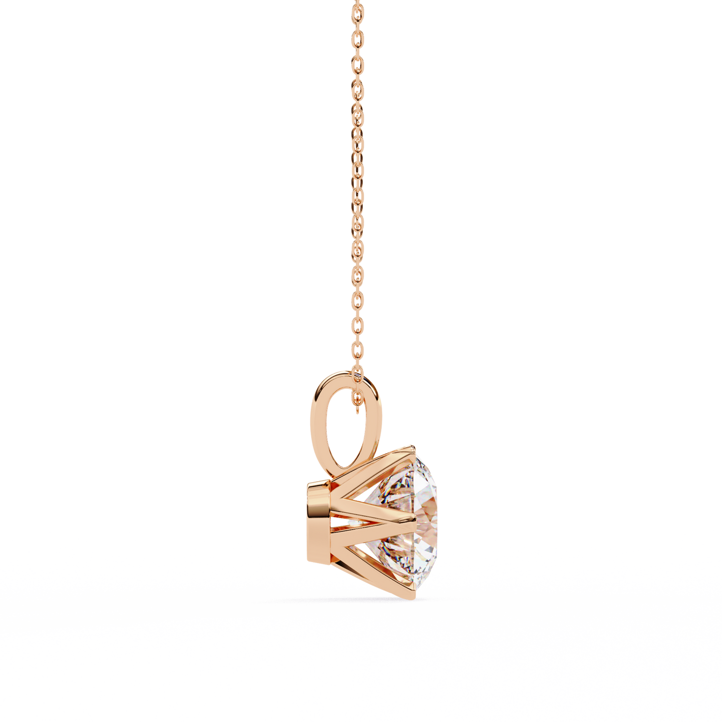 Aurora Classic Solitaire Diamond Pendant