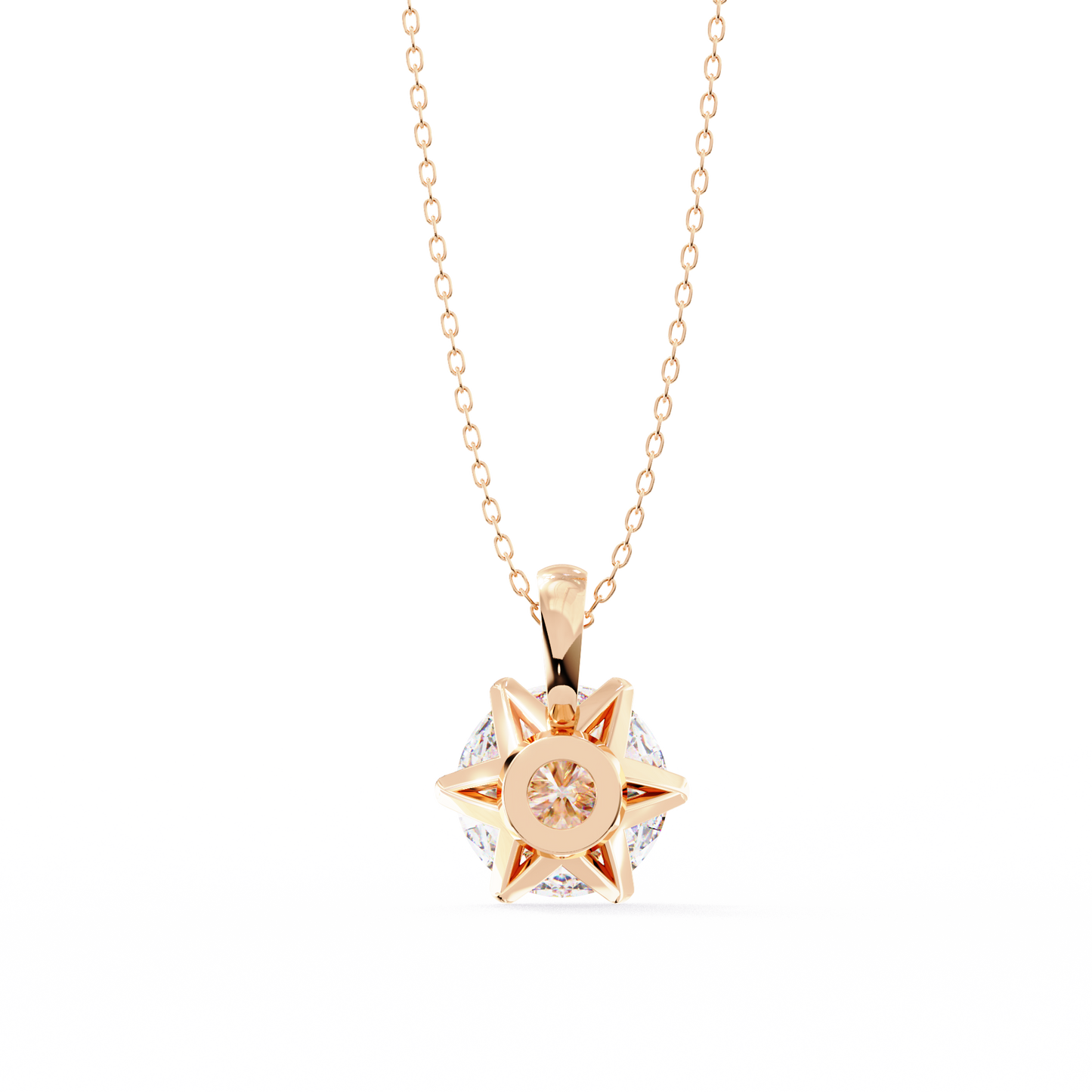 Aurora Classic Solitaire Diamond Pendant
