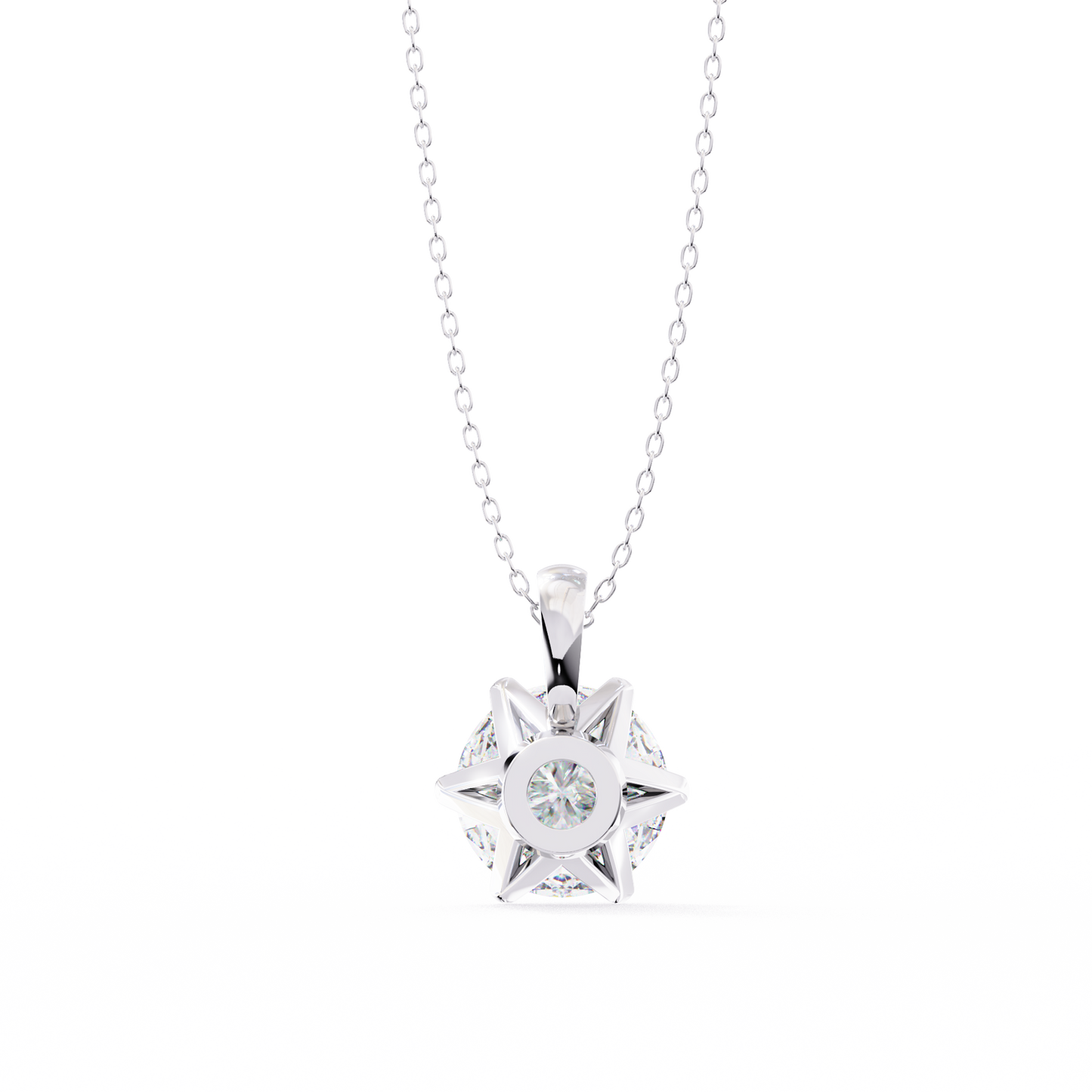 Aurora Classic Solitaire Diamond Pendant